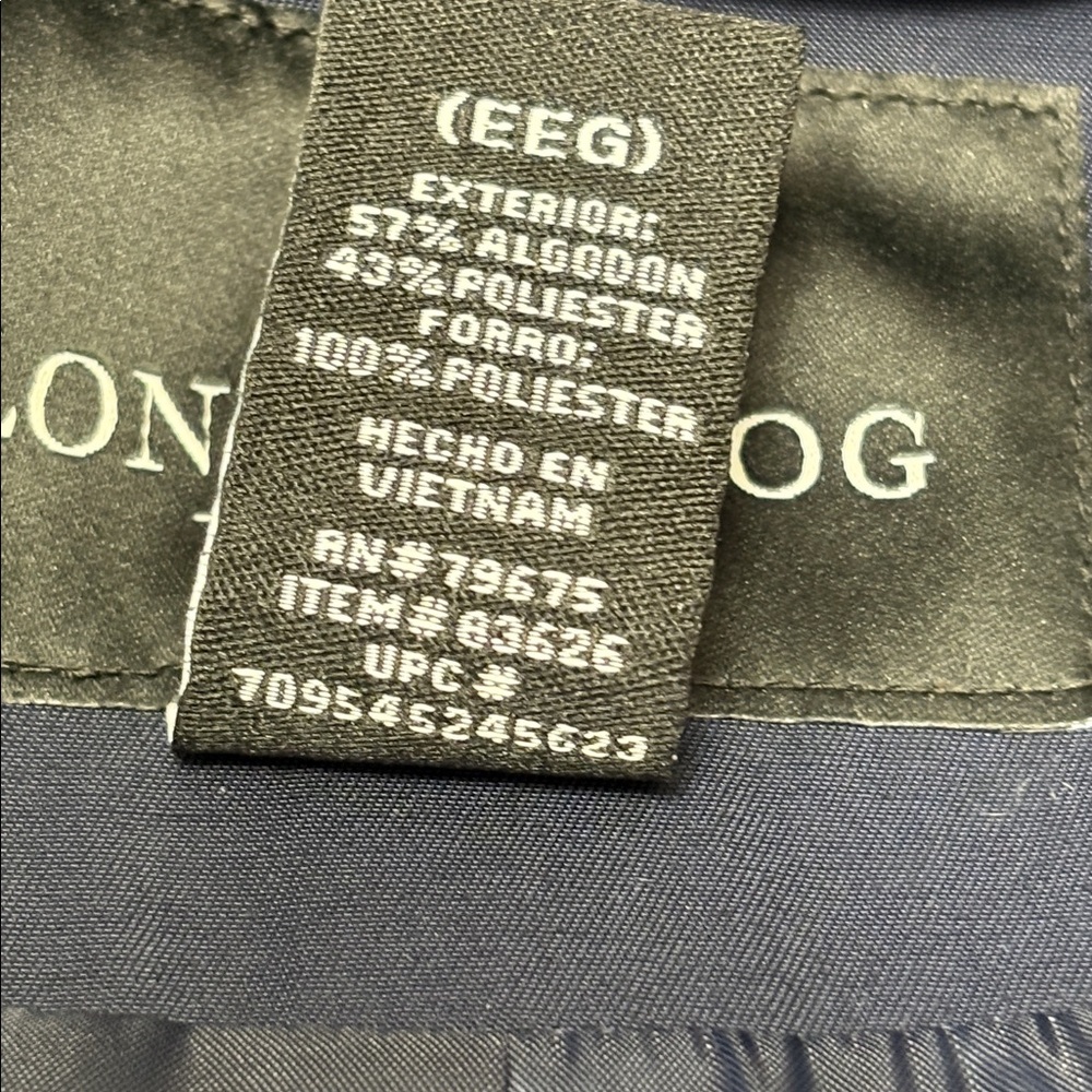 NWOT Navy London Fog light weight Trench Coat with detachable hood, no flaws. - Picture 7 of 16